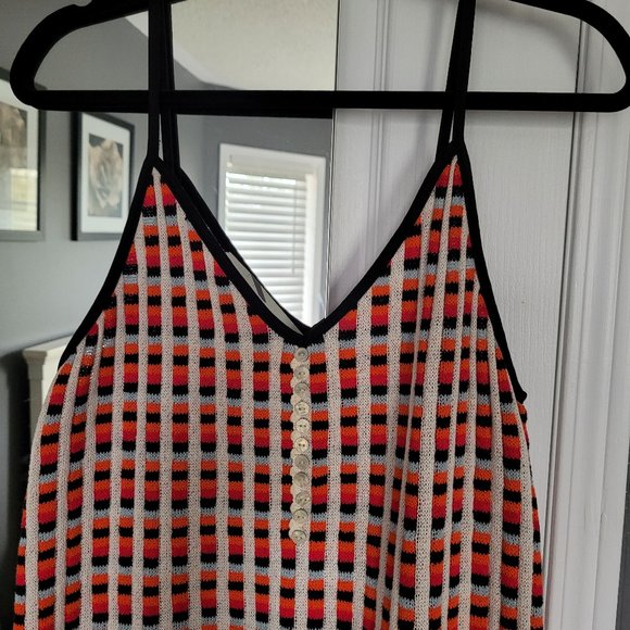 NEW Zara Red & White Jacquard Dress with Buttons - Picture 4 of 6
